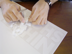 伸びる生地にプリントした場合