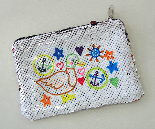 昇華用スパンコールポーチ