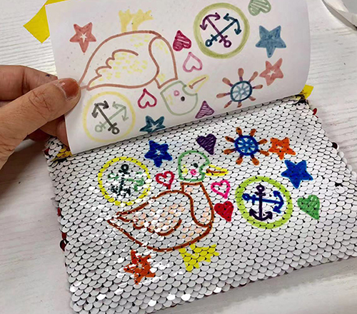 昇華用スパンコールポーチ